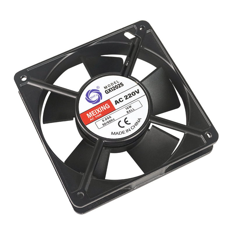 GX12025 AC 220V ball bearing axial flow fan 12025 heat dissipation and cooling fan exhaust fan details Picture