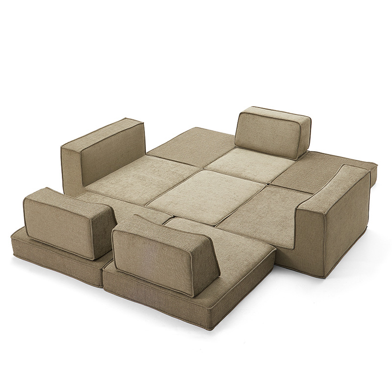 All-sponge vacuum compression sofa, foldable Italian multi-functional sitting and lying dual-purpose small-sized living room combination sofa details Picture