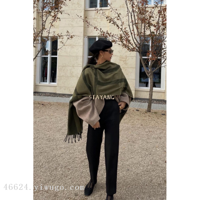 New cross-border scarf wholesale e-commerce live-streaming supply chain supply double-sided cashmere scarves