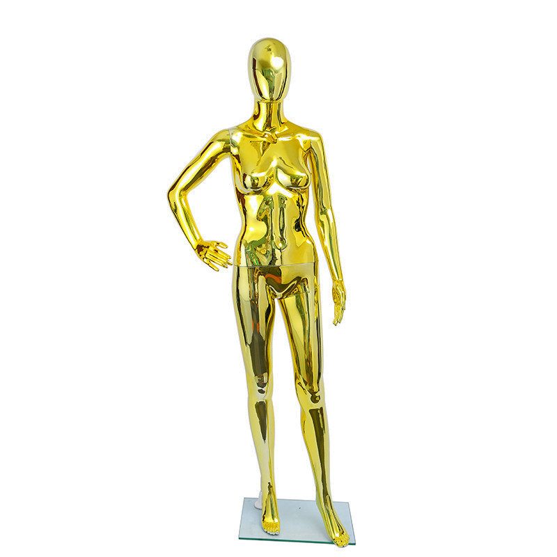 电镀男模特/塑料女模特头/假人/电镀模特/发模产品图