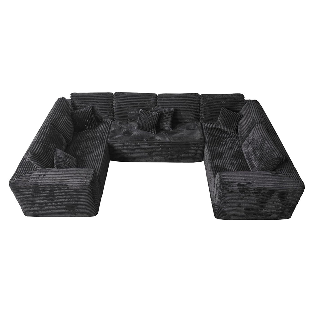 The cross-border Nordic-style simple living room large sofa can be spliced and combined into one multi-purpose vacuum compressed wide-body sofa Application Scenario