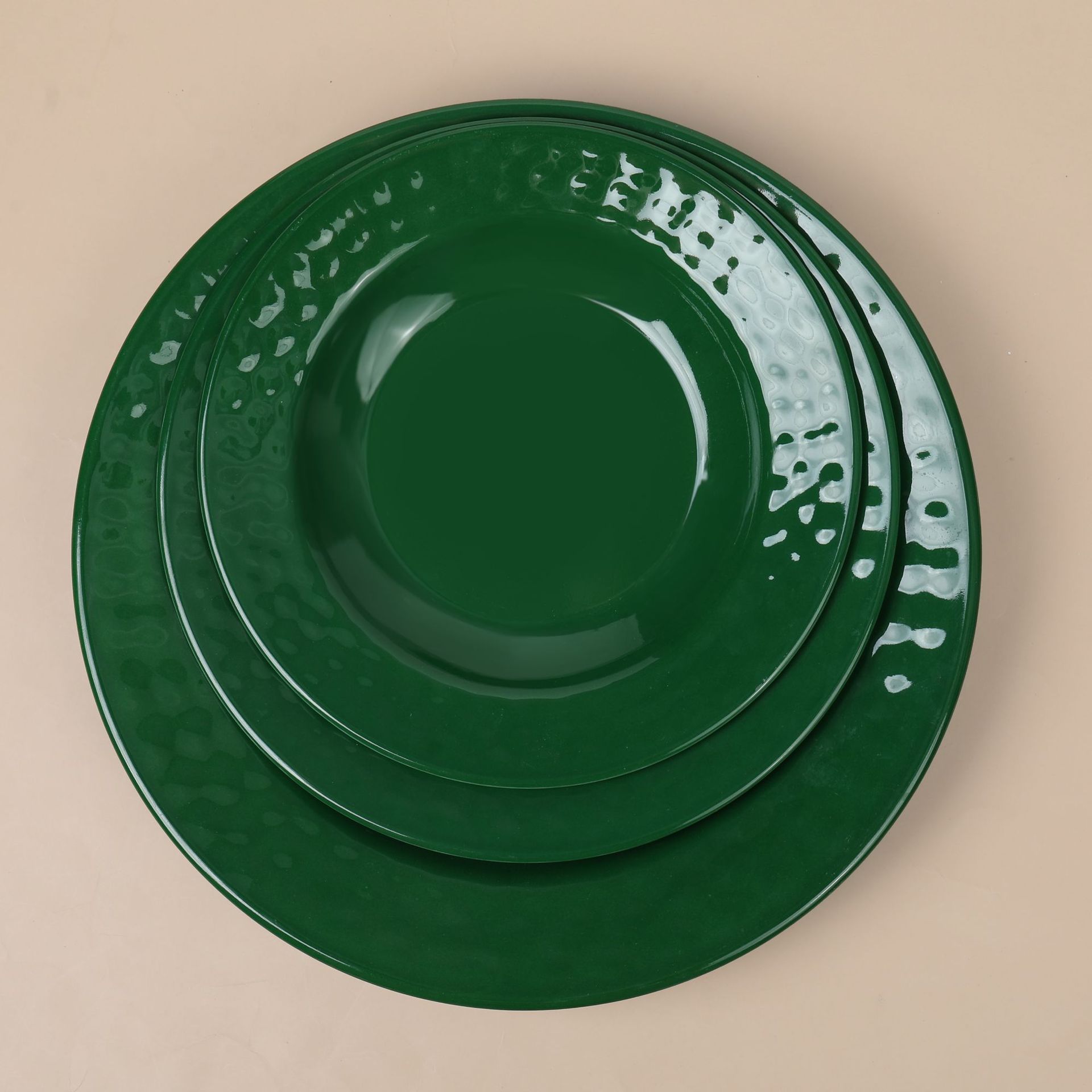 Ceramic plates, hotel tableware, round scallop plates, shallow plates, hot dish plates, Western steak plates, creative irregular-shaped plates Specification image