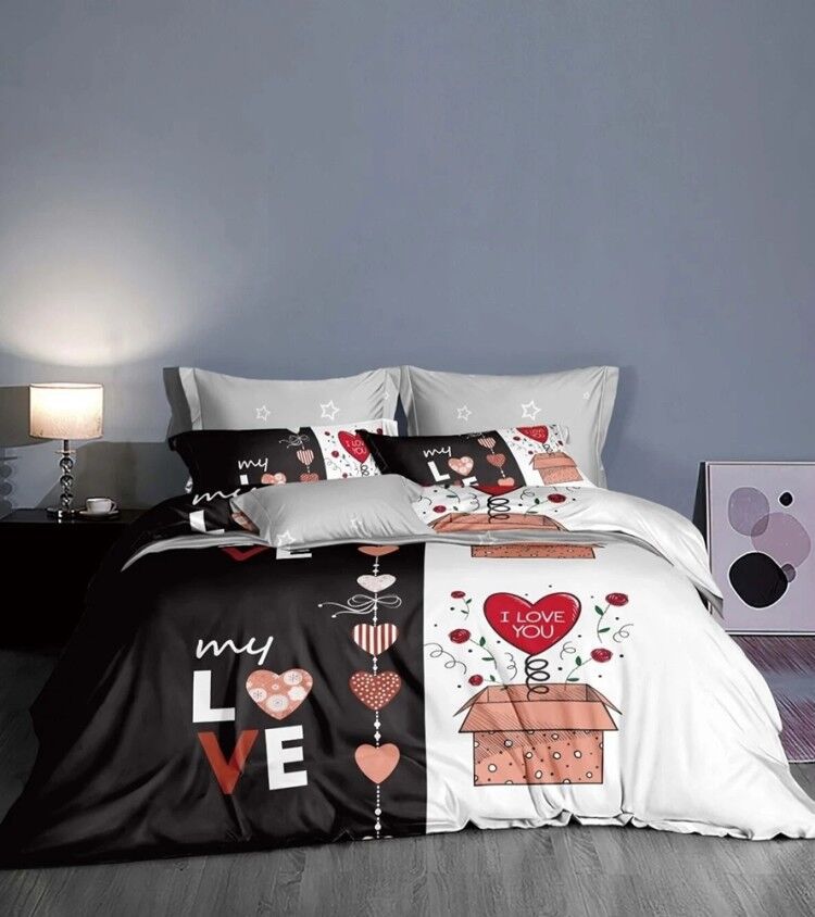 Manufacturer's large-scale printing three-piece set for foreign trade, Amazon AliExpress cross-border home textile quilt cover, bed sheet pillowcase four-piece set Specification image