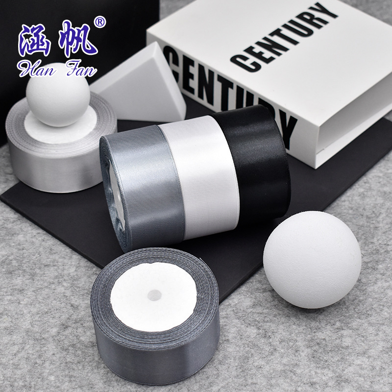 4cm丝带卷 绸带织带手工玫瑰花缎带鲜花绑带服装辅料礼盒绑带