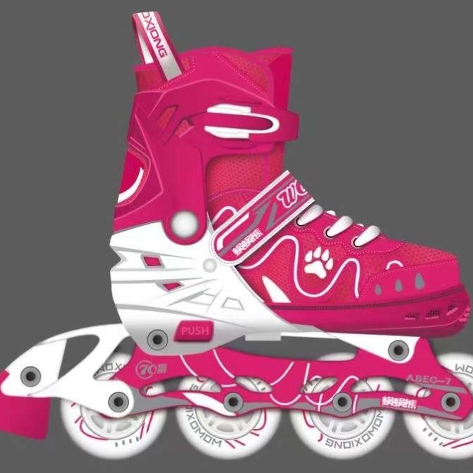 Tricolor roller skates for beginners, adult boys and girls, full flash roller skates, professional children's roller skates details Picture