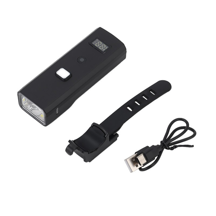 2502USB充电电量显示光控自行车前灯智能感应单车前灯夜骑手电筒