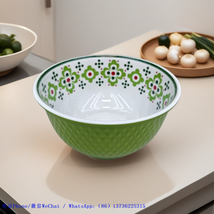 Food-grade melamine tableware from the manufacturer, Amazon inventory clearance, anti-drop bowl and plate set wholesale, LOGO production clearance details Picture