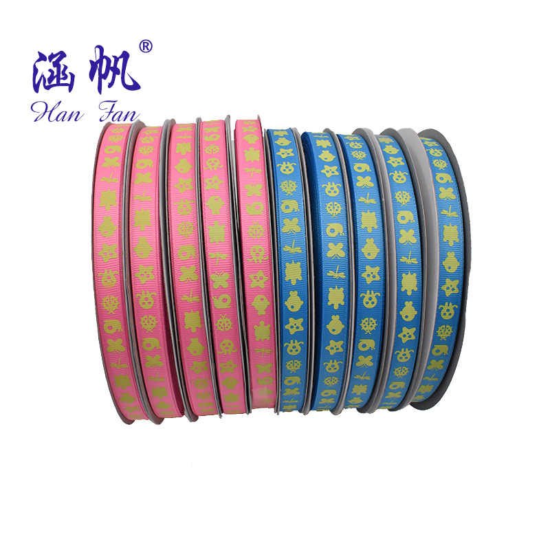 【 Fast Delivery 】 Thickened ribbed tape, custom-printed striped webbing, logo printed ribbon, satin ribbon, Christmas ribbon details Picture