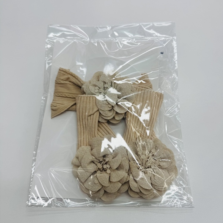 婴幼儿发带护囟门头带防滑袜子套装公主满月百天拍照发饰宝宝发带产品图