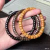 Sandalwood, green sandalwood, black sandalwood, agarwood, small wooden tablets, Buddhist prayer beads, sandalwood simple single-circle small bracelets wholesale details Picture