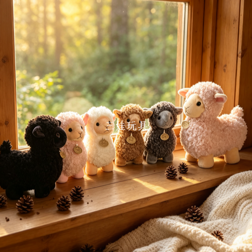 Sheep doll, lucky sheep plush toy, children's gift, soothing doll, cartoon sheep doll Application Scenario