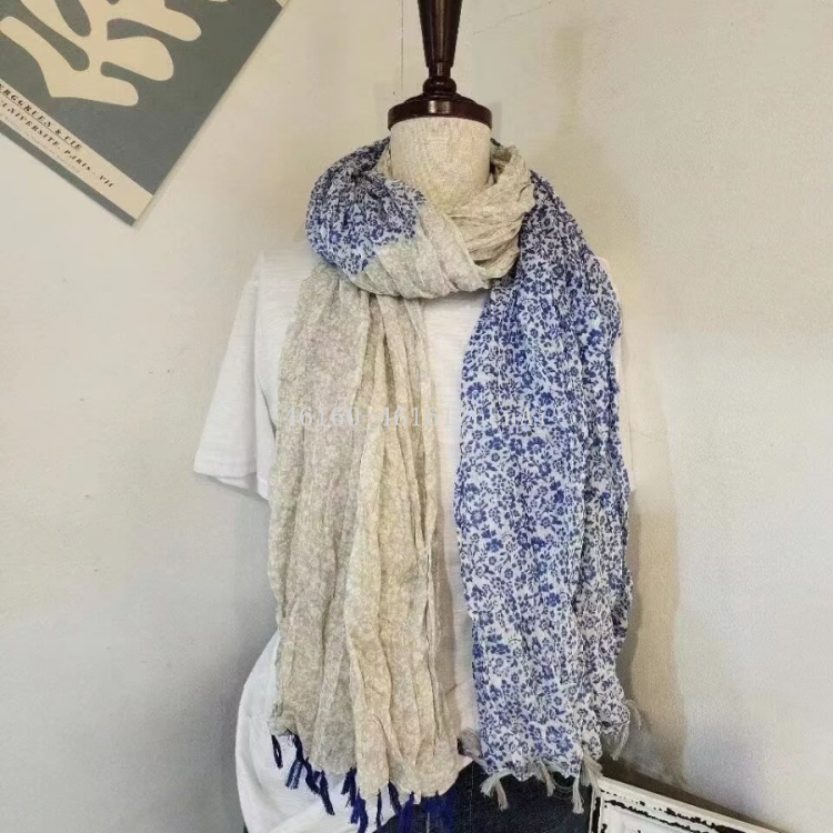 New cross-border export printed long scarf e-commerce live-streaming scarf wholesale supply chain supply