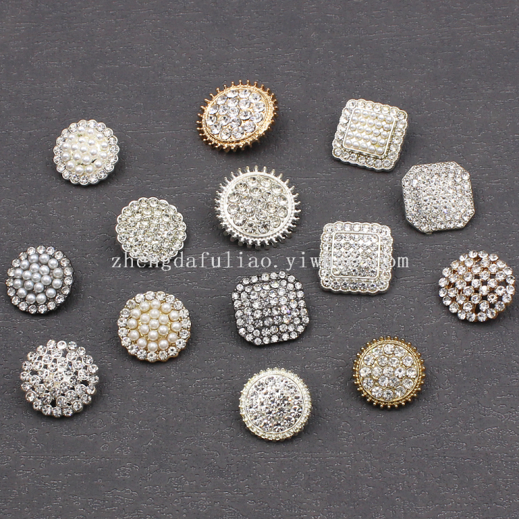 金属精致纽扣珍珠水钻扣小香风小众女衬衣大衣外套服装辅料手缝扣细节图