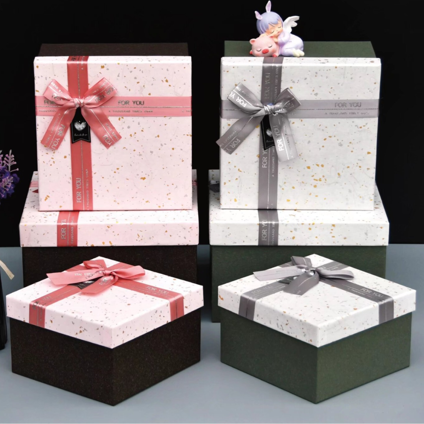 Exquisite gift box business packaging set box, square top and bottom cover packaging box, tea, food, light luxury high-end gift
