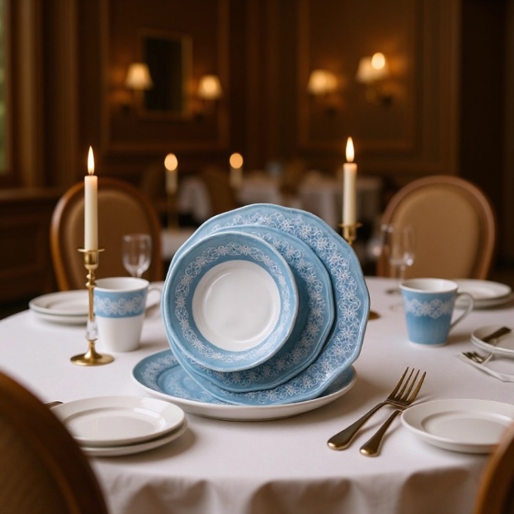 A5 melamine plate, Nordic Western cuisine plate, steak plate, round tray, creative arrangement plate, vegetable plate, breakfast plate, salad plate Item Picture