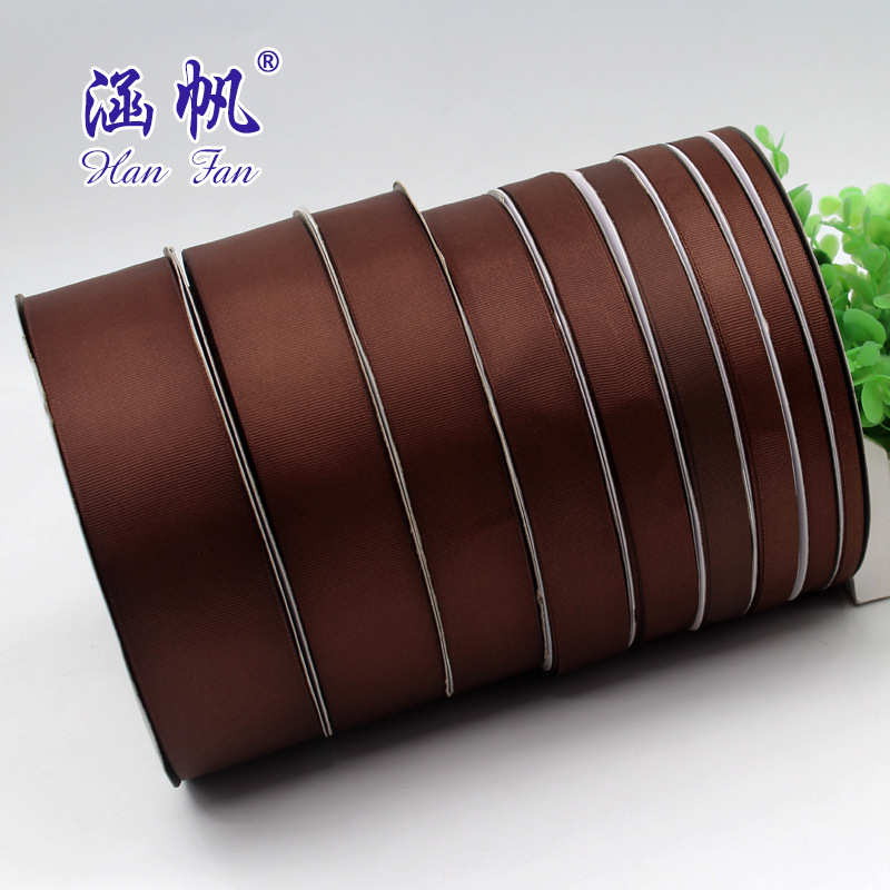 Hanfan encrypted ribbed ribbon, cake silk ribbon, festival gift ribbon, gift box packaging, colorful ribbon, ribbed edge color satin ribbon