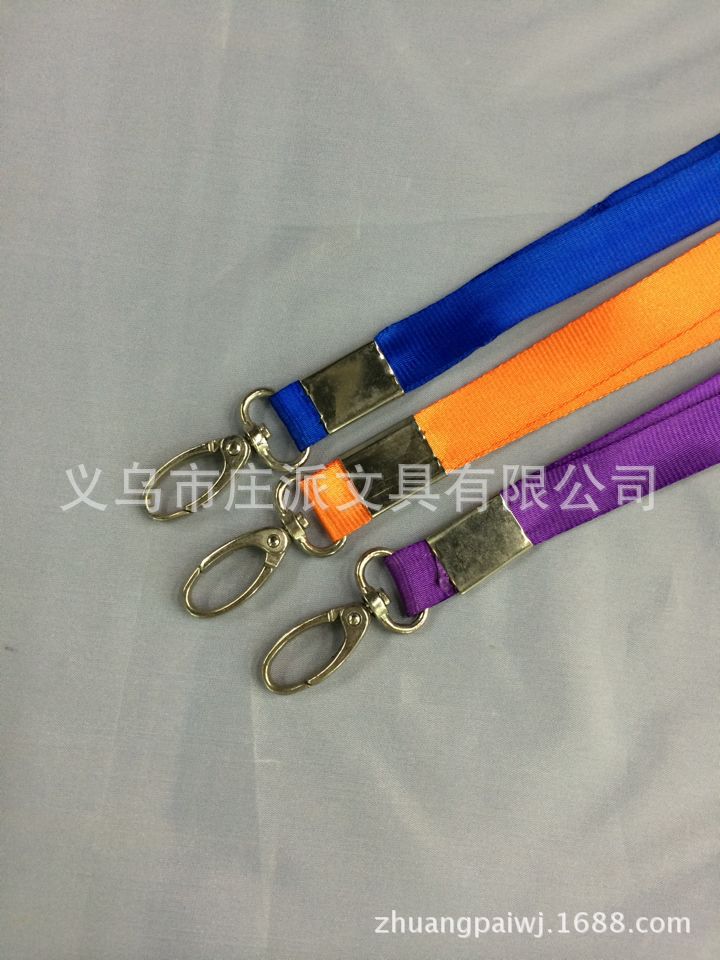 厂家直销金属挂钩挂绳一体扣胸卡吊绳证件工牌工作证挂绳1.5宽