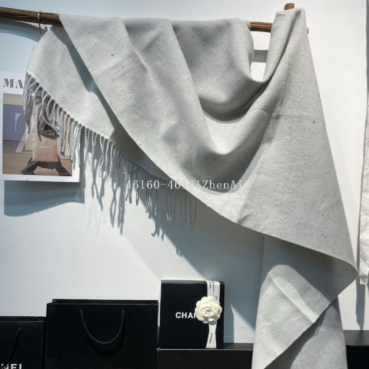 Wholesale of new cross-border export ready-made scarves with color dots and double-sided cashmere, e-commerce live streaming supply chain Specification image