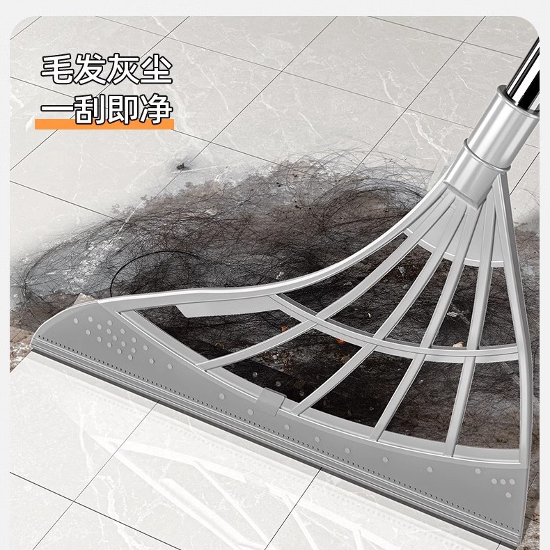 Black technology vacuum cleaner, magic broom, household silicone mop, bathroom non-stick hair broom, broomstick, Korean Item Picture