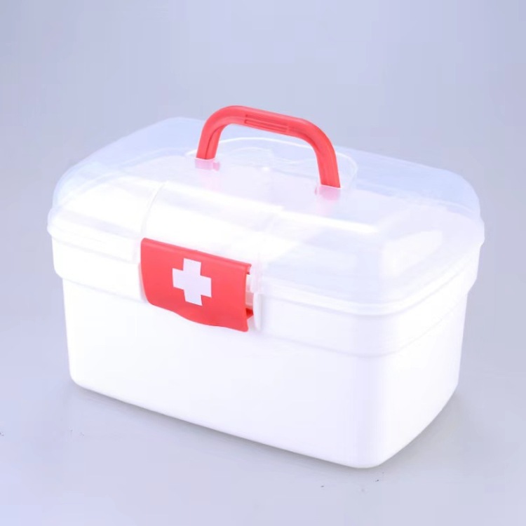 Little Nurse first aid kit, portable small medicine box, first aid kit, health care box, multi-purpose household medicine box Specification drawing