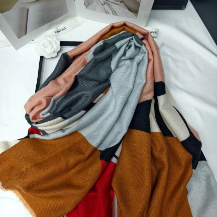 Wholesale export scarves, e-commerce live-streaming supply chain, imitation cashmere loose whiskers, printed graffiti, marble pattern supply