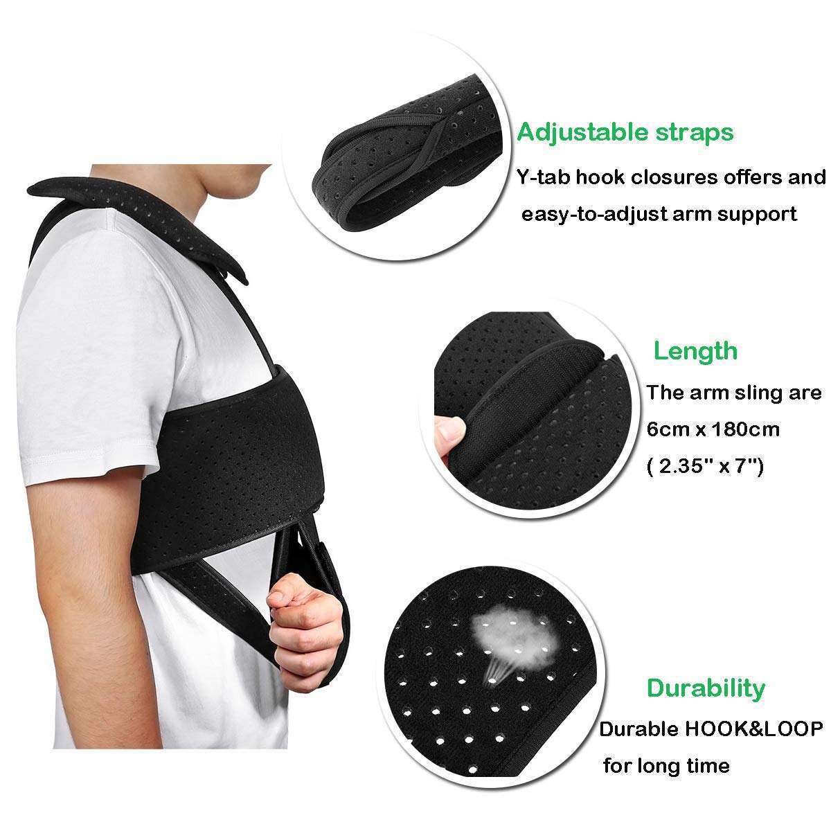 Forearm fixed strap, arm sling, forearm hugging fixed strap, adult shoulder, neck and wrist support strap details Picture