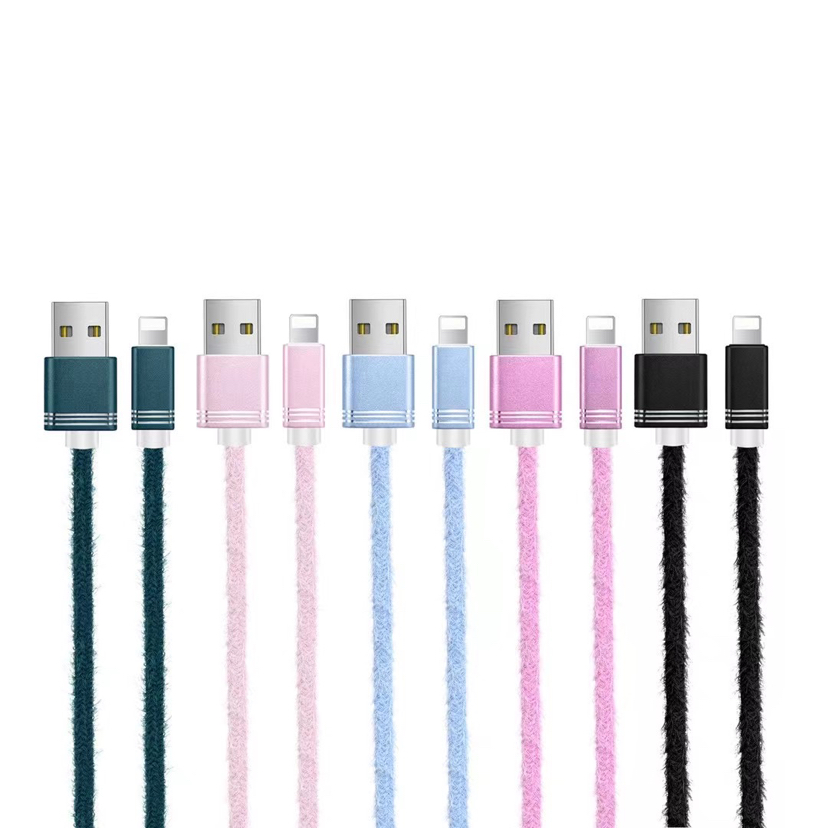 Plush cable, USB, Apple, Huawei and Android data cable
