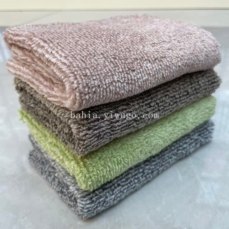 纯色洗脸巾 珊瑚绒毛巾 吸水厨房抹布 多功能不掉毛 质地柔软