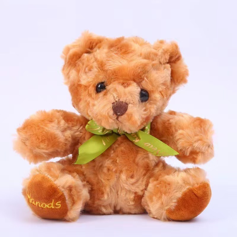8-inch cross-border ribbon teddy bear plush toy sitting style Teddy bear doll, cute and adorable gift Specification image