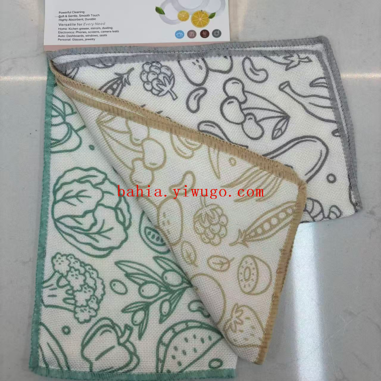 Scouring pads, microfiber cleaning cloths, dishcloths, dishcloths, fiber wiping cloths, multi-functional kitchen wiping cloths, household durable 30*30cm, bahia Application Scenario