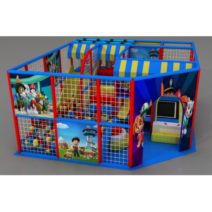 Niños indoor & outdoor naught fort trampolín slide combinado equipo de diversión personalizado Application Scenario