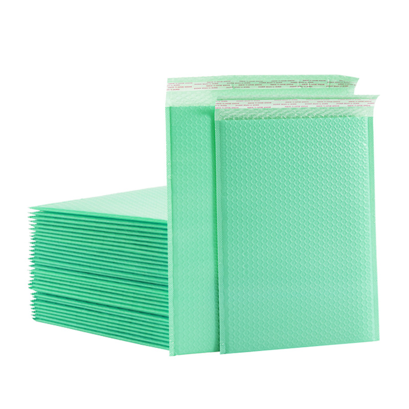Mint green co-extruded film bubble envelope bag, logistics packaging packing bag, waterproof shock-absorbing foam bag, self-adhesive bubble bag Application Scenario