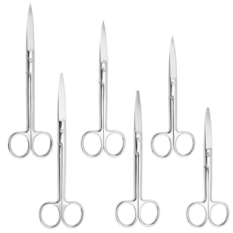 Stainless steel surgical scissors, thread removal scissors, round-tipped scissors, pointed gauze scissors, cross-shaped embroidery scissors Specification image
