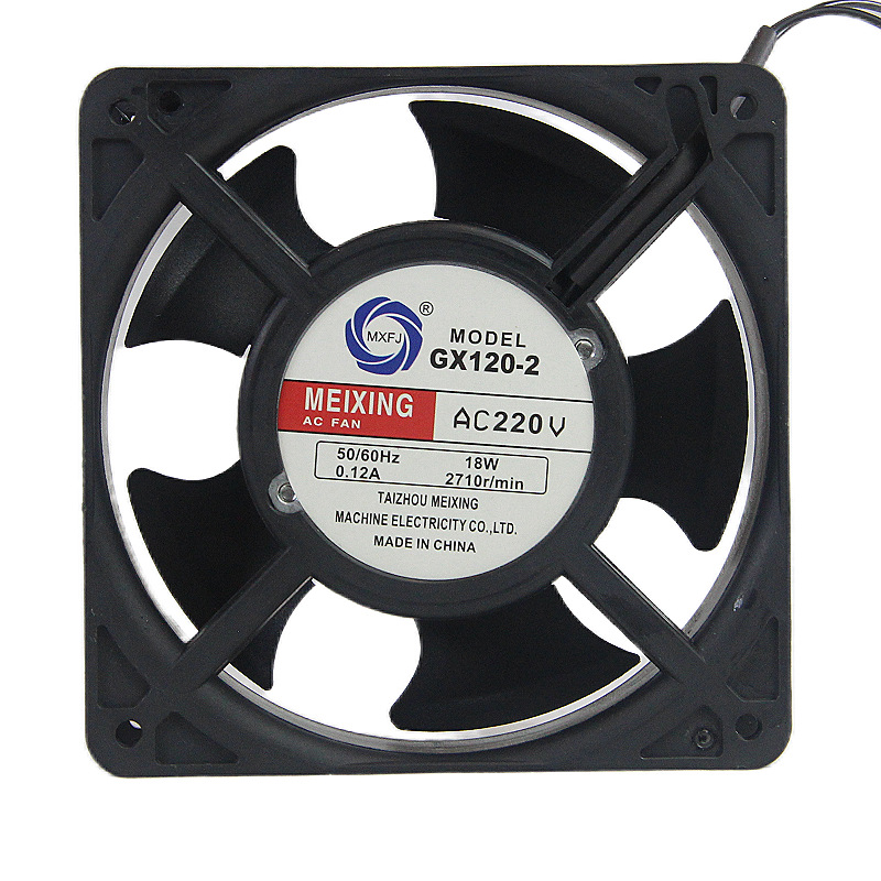 GX120-2 plastic shell ball bearing 220VAC small axial flow fan 12038 square cooling fan details Picture