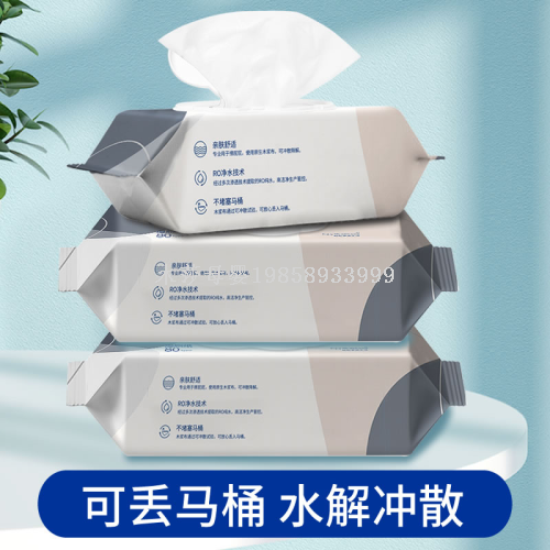 Virgin pulp biodegradable wet toilet paper large pack 80 packs, private care, cleaning, and buttocks wet wipes enlarged and thickened Application Scenario