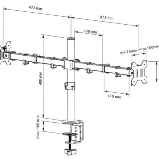 桌面显示器支架旋转双屏挂架机械臂升降悬臂办公桌电脑支架详情图1