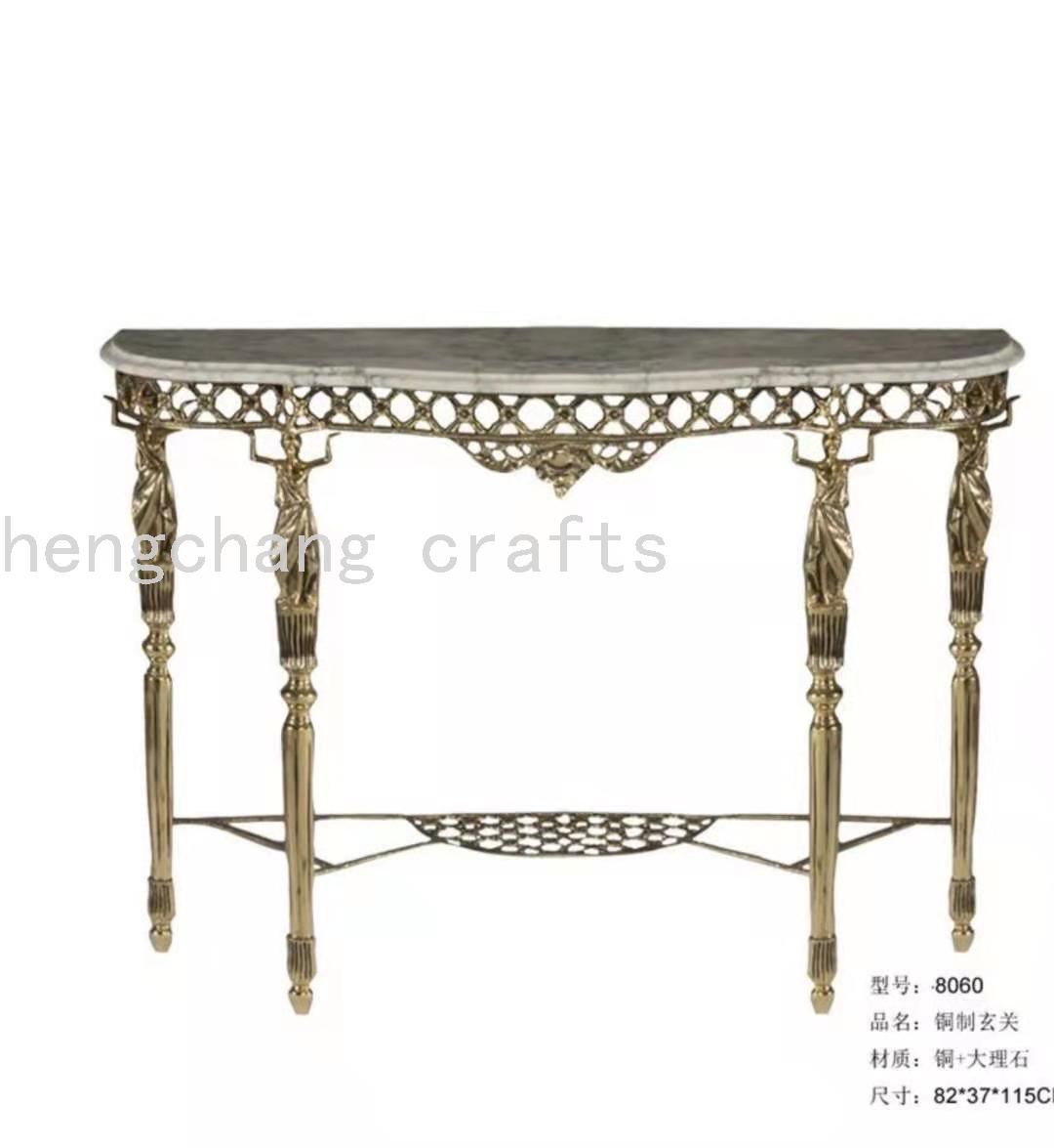 畅销欧式原装铜汉白玉复古玄关