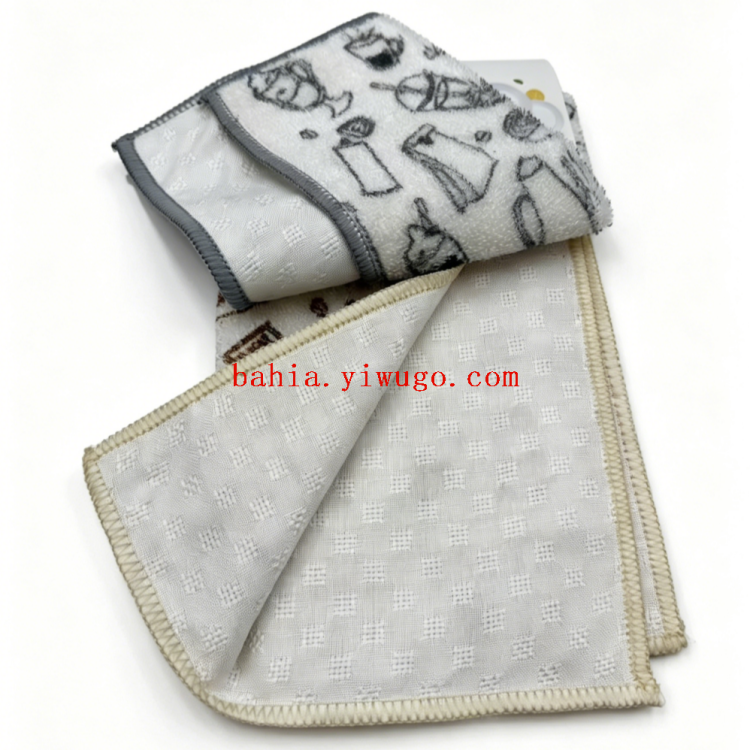 Disposable kitchen cleaning cloth with loofah printed pattern for lazy people Application Scenario