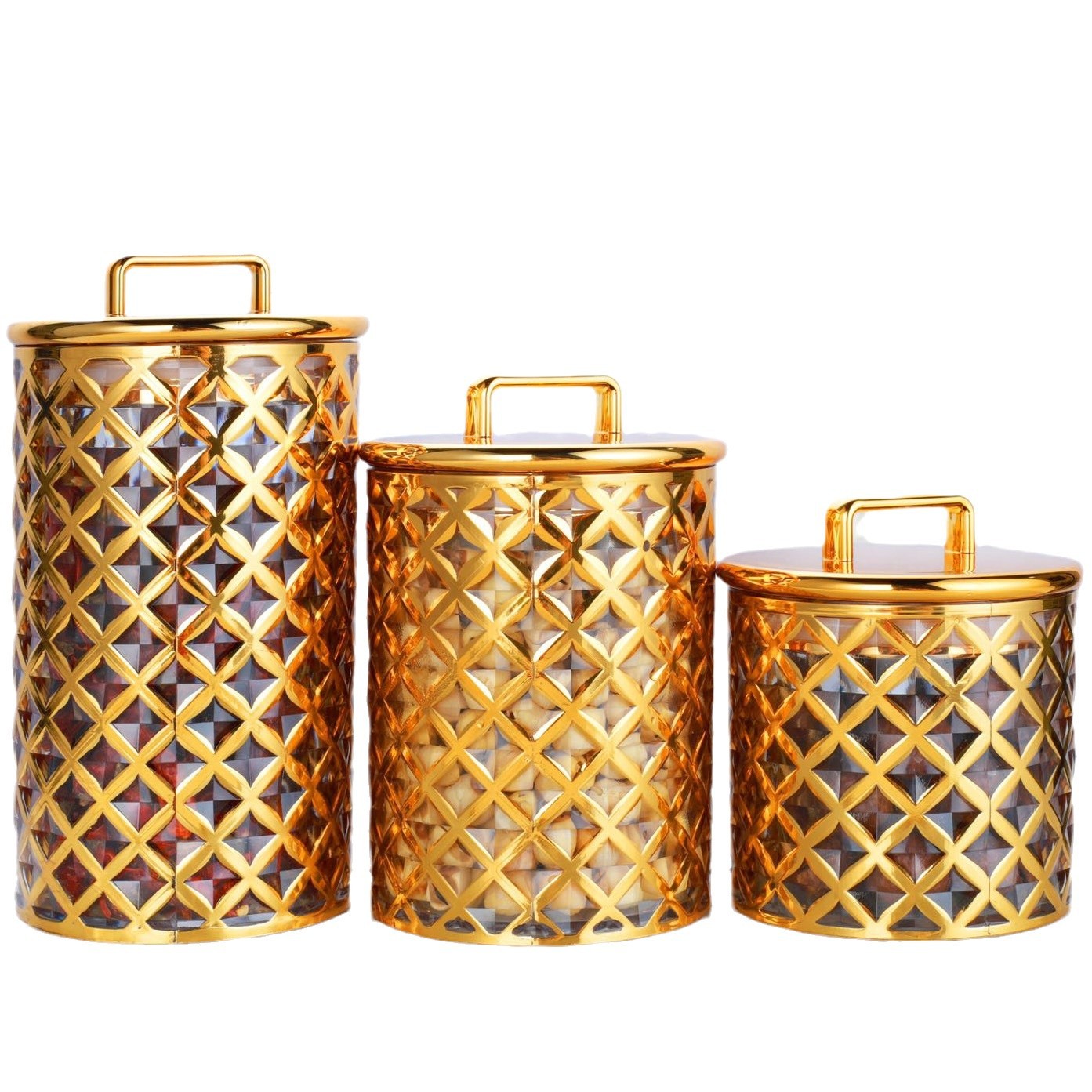 食品级密封罐/食品级密封罐易扣/蜂蜜瓶子/玻璃保鲜盒/密封罐白底实物图