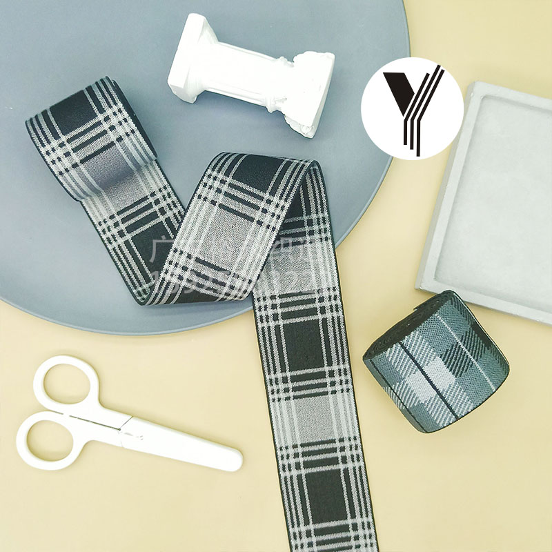 Customized wholesale of waist-head checkered jacquard offset elastic bands and LOVE checkerboard checkered bags, clothing and elastic webbing from the manufacturer Application Scenario