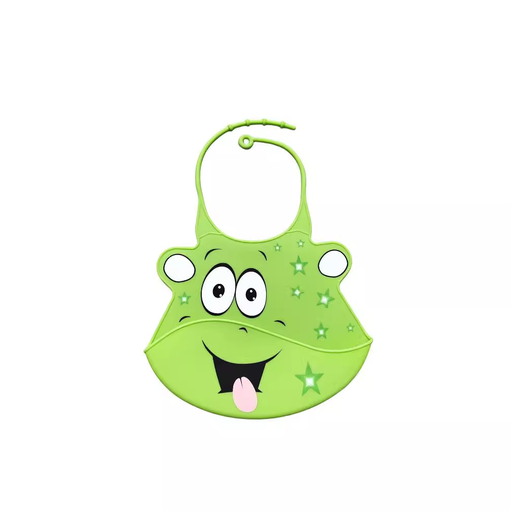 Baby and maternal products: Baby feeding bibs, children's silicone cartoon bibs, baby three-dimensional drool bibs details Picture
