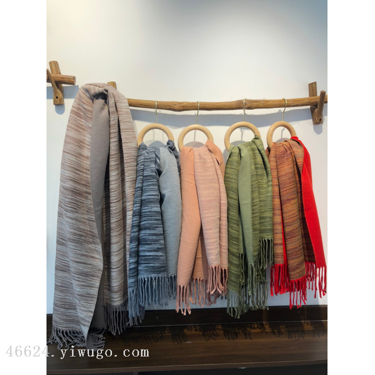 Cross-border scarf wholesale, e-commerce live streaming, new 25-bag core yarn double-sided series, satin dyed double-sided