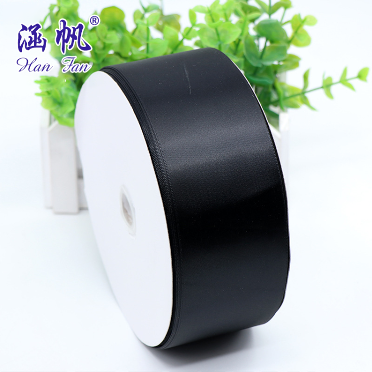 Black ribbon decorative items, hand-tied straps, wedding and festival gift packaging accessories, wide ribbon straps Item Picture