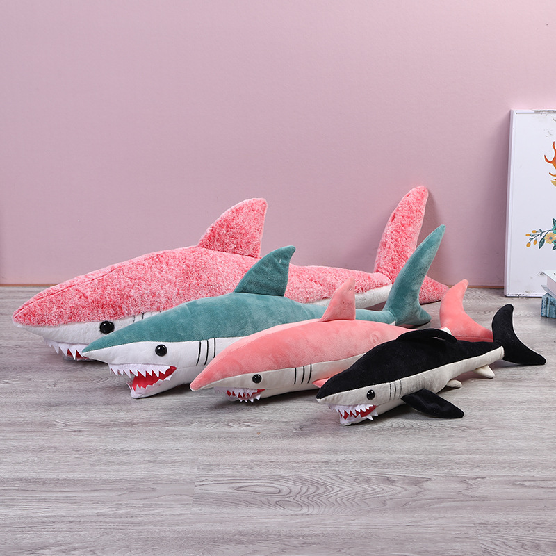 海洋动物鲨鱼毛绒玩具公仔玩偶，多尺寸颜色可选，支持LOGO定制产品图
