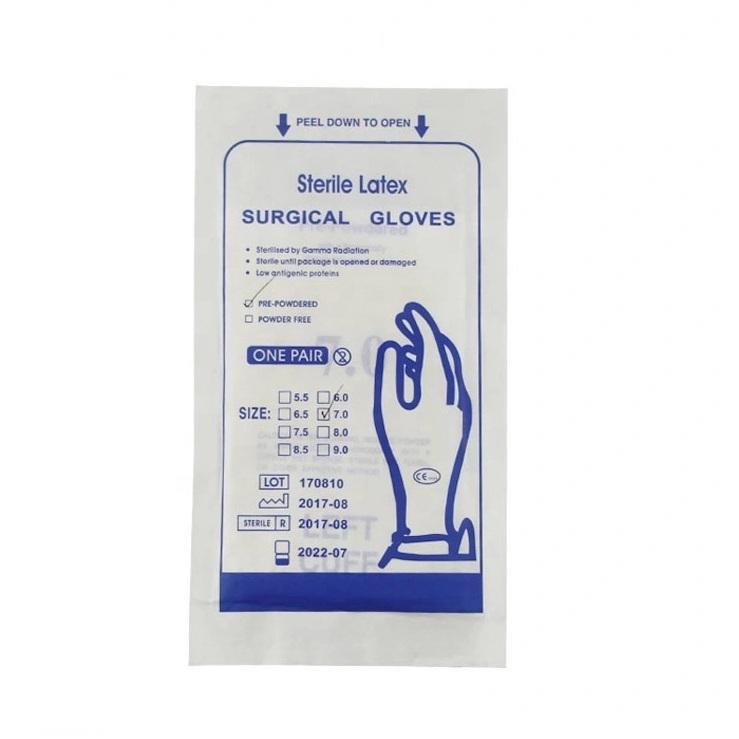 Disposable sterile medical Surgical gloves, powder-free surgical latex gloves surgical gloves details Picture