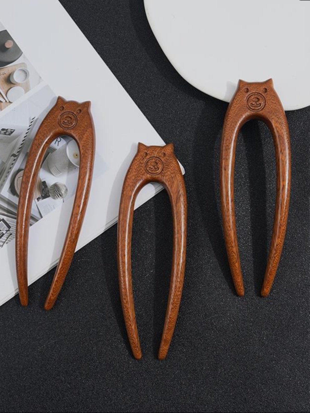 New Chinese-style golden thread sandalwood hairpins, new Chinese-style ancient costume Hanfu headwear, ancient-style women's hair accessories, daily essentials, hairpins and hairpins Application Scenario