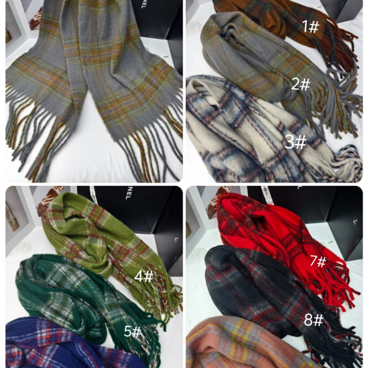Cross-border wholesale of scarves, e-commerce live streaming, supply chain, new order style, classic British check Specification image