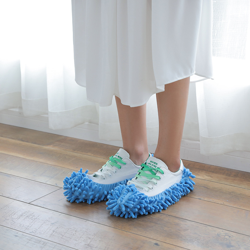 Chenier cleaning mopping shoe covers replace anti-slip, dust-absorbing, water-absorbing, household mopping floor shoe covers. Washable details Picture
