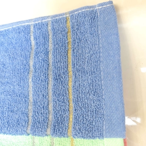 A small square scarf embroidered with cotton yarn and gold and silver threads details Picture