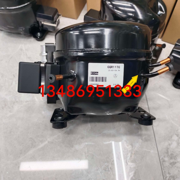 全新低温冰箱冰柜压缩机R404a制冷剂R134A空调压缩机GQR111GT产品图